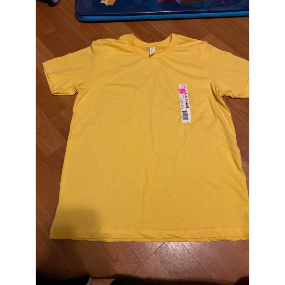 NWT Bella Canvas Yellow Crew Neck T Shirt Size XL Youth